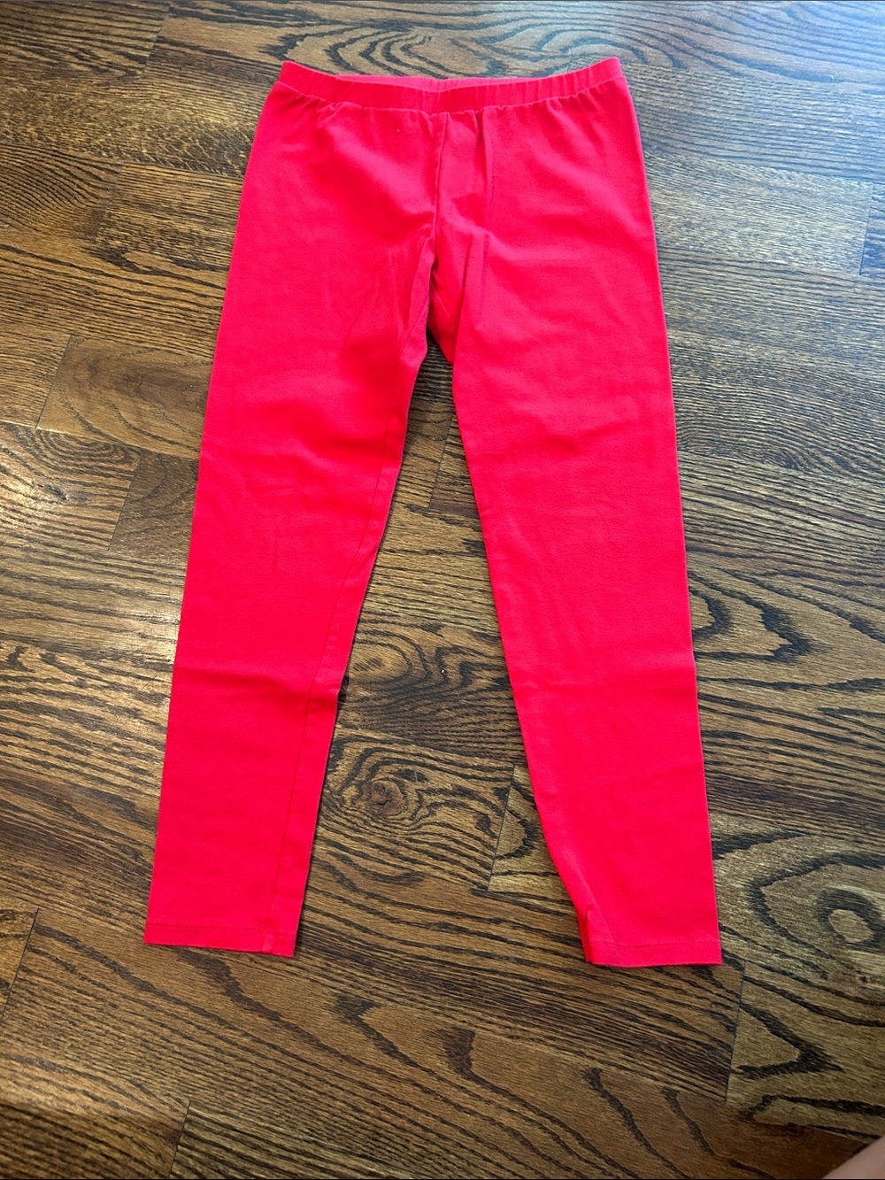 ZELOS Bright Red Girls' Stretch Knit Leggings